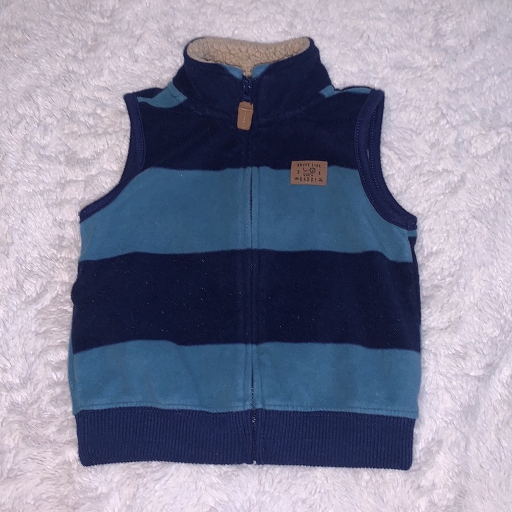 (3 for $10) carters 18 month fleece zip up striped vest